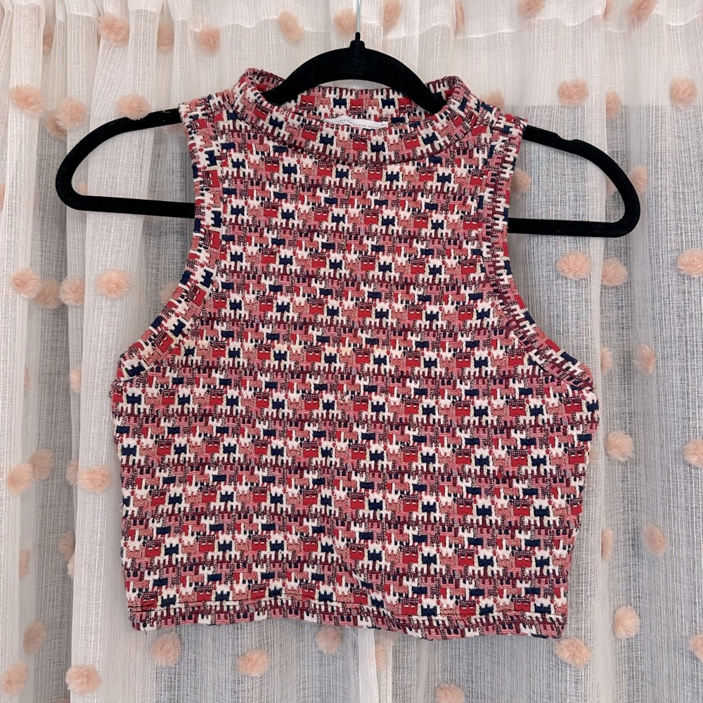 Zara pink knit crop top (Sm)